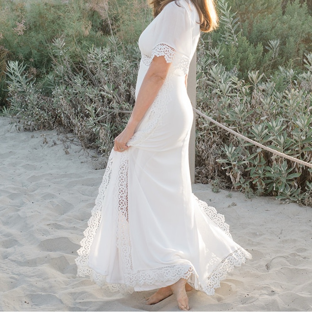 Lulu's White Lace Maxi Dress - Picture 6 of 11